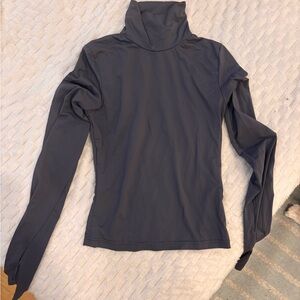 Princess Polly Charcoal Gray Long Sleeve Turtleneck Top